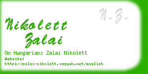 nikolett zalai business card